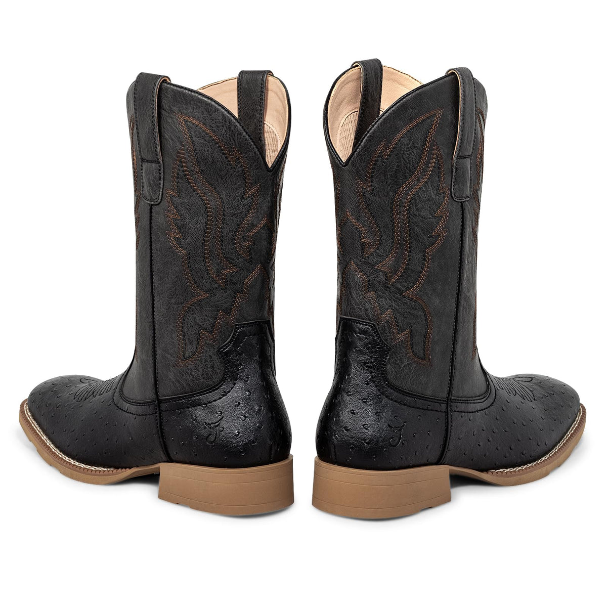 Mens Cowboy Boots Square Toe Wide Fit O649830
