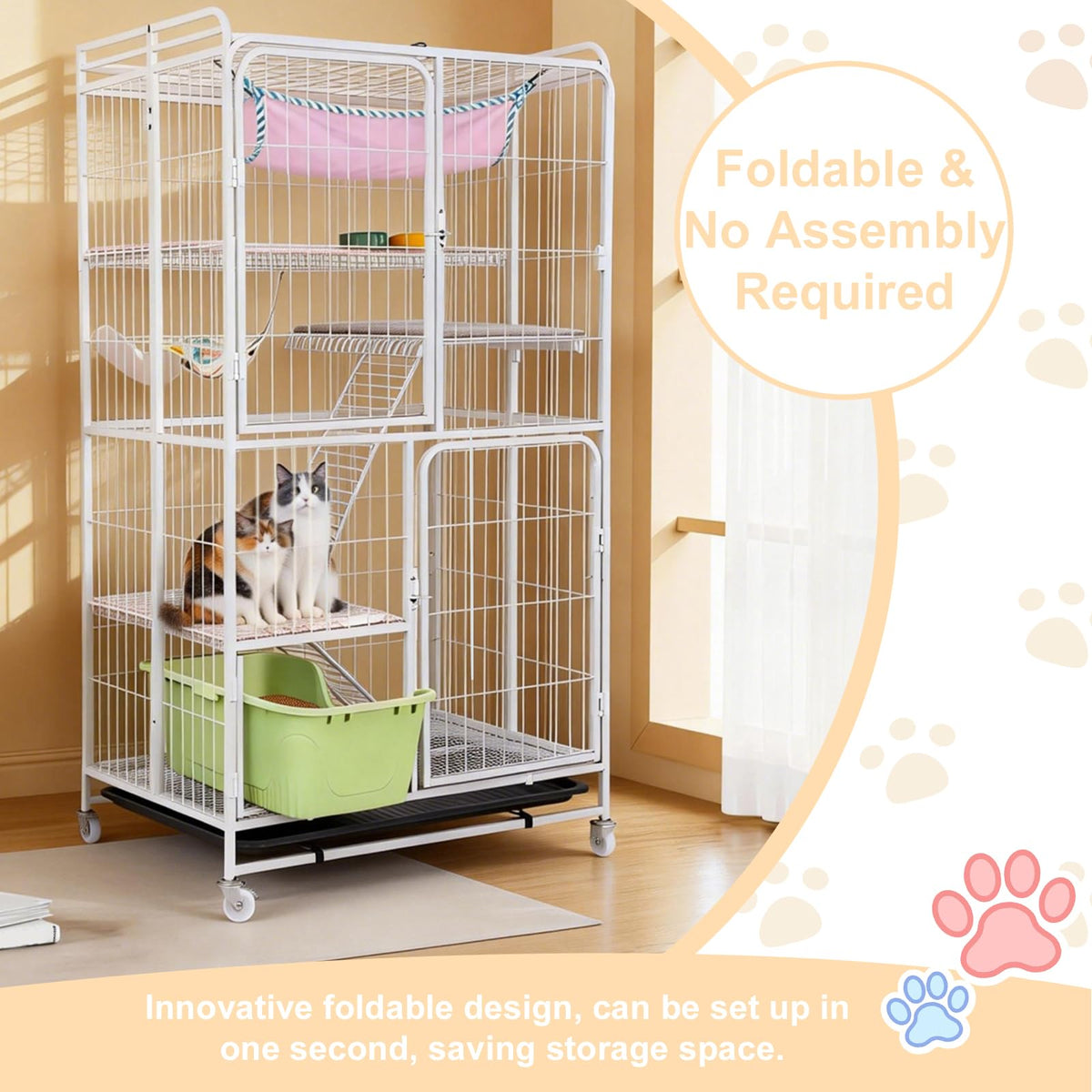 4 Tier Indoor Cat Playpen B1544
