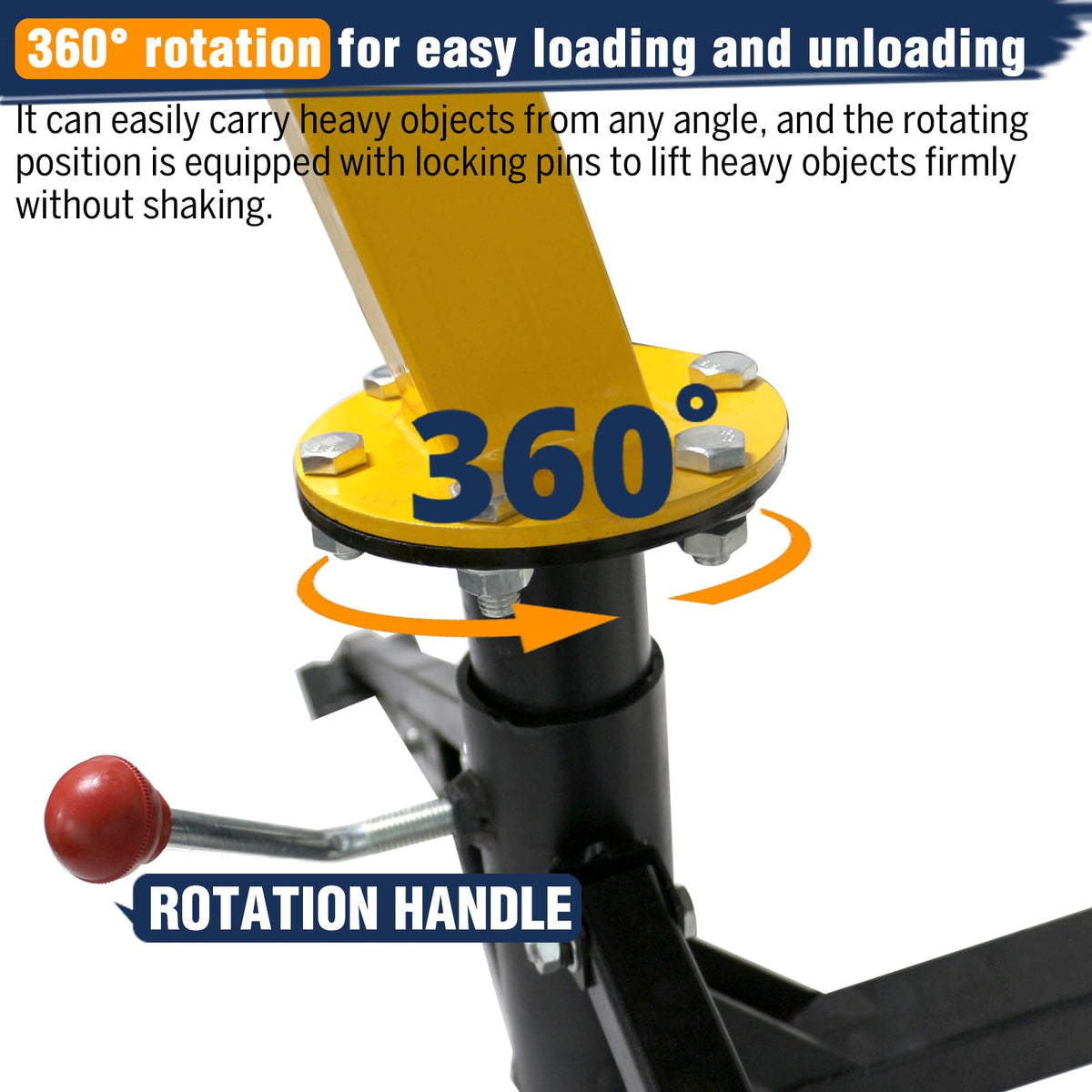 1000lb Capacity Hydraulic 360° Swivel Truck Crane S23695
