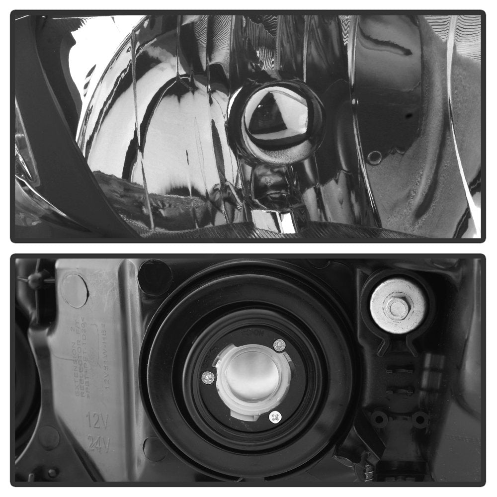 Black Housing Headlights Headlamps Assembly Pair Q49811