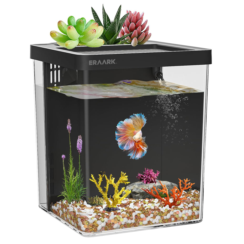 1.5 Gallon Betta Fish Tank Aquarium Kit with Filter LED Light T342192