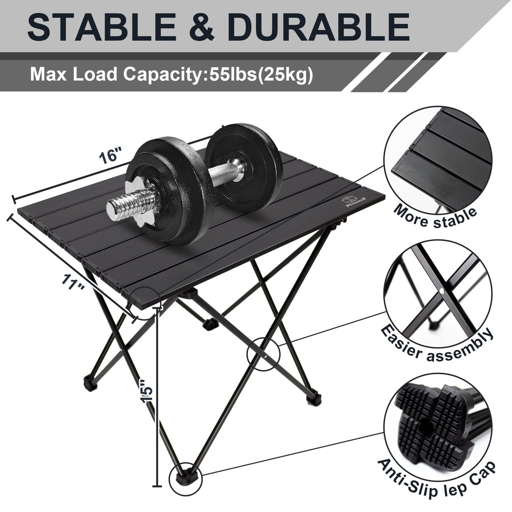 Camping Table Folding Portable Aluminum Lightweight Carry Bag Z66062