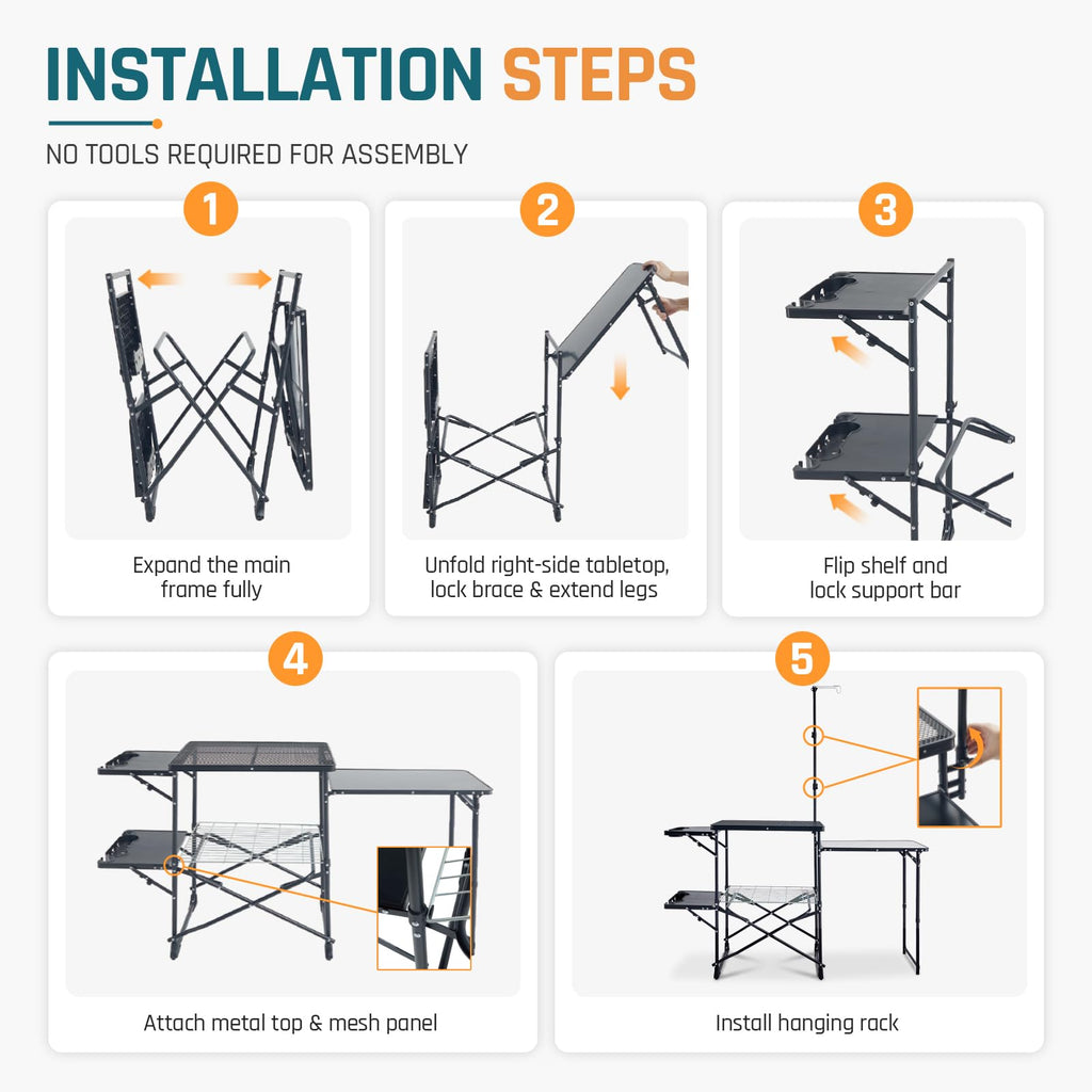 Folding Camping Kitchen Station L2438