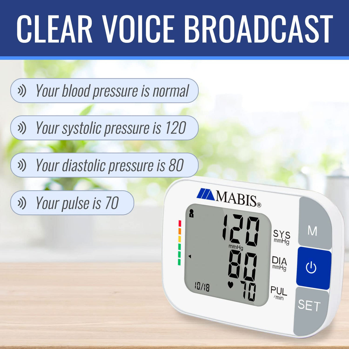 Talking Blood Pressure Monitor with Storage Case Q351