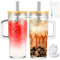 24oz Glass Tumbler with Lid & Straw 2-Pack G728272