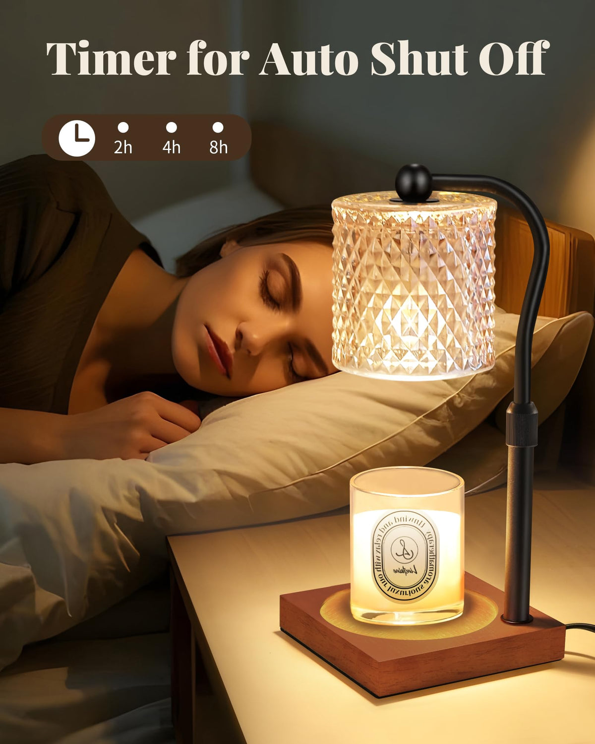 2 Pack Candle Warmer Lamp with Timer Dimmer Adjustable Height H650