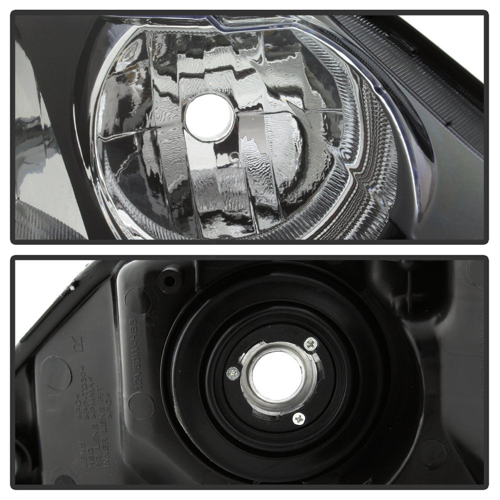 Black Housing Headlights Headlamps Assembly Pair Q49811