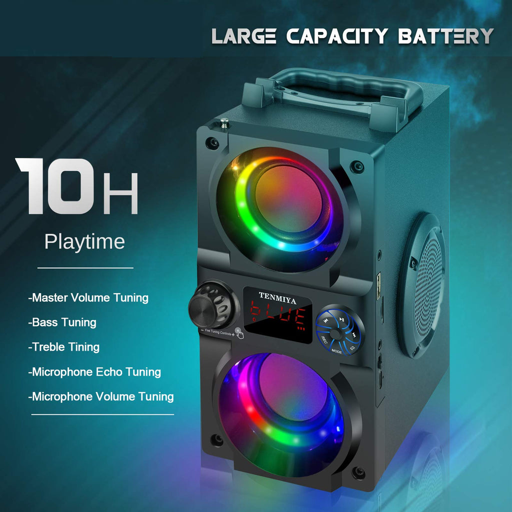 40W Portable Bluetooth Speaker with Lights and FM Radio K175512