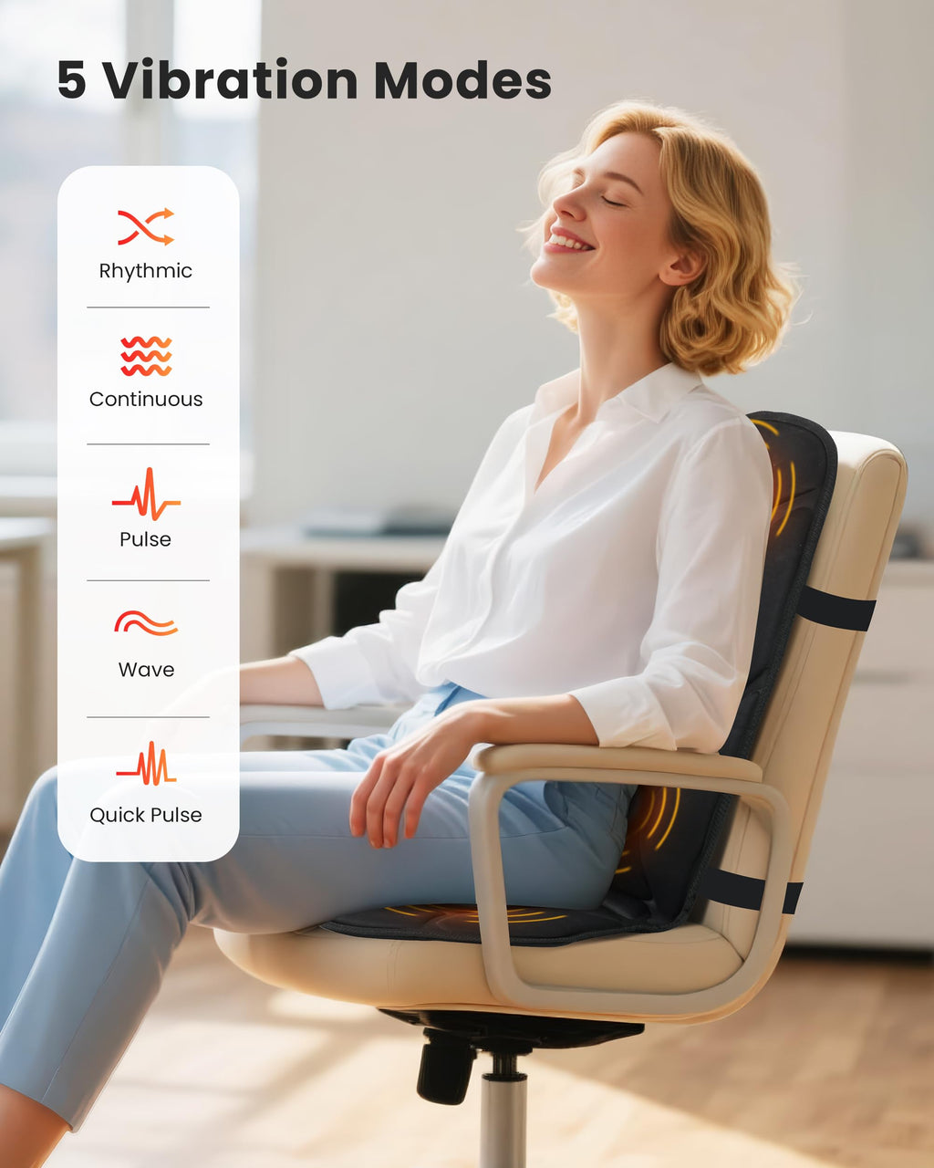 Vibration Back Massager with Heat V376