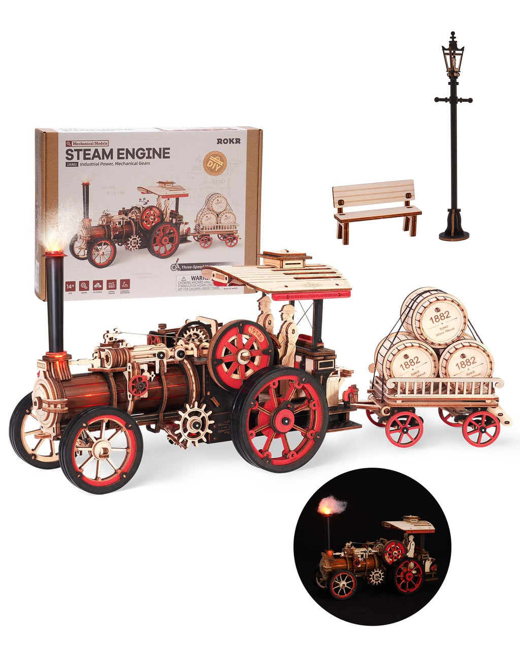 3D Puzzle 469pcs Wooden Mechanical Assembly Model Kit Y4993
