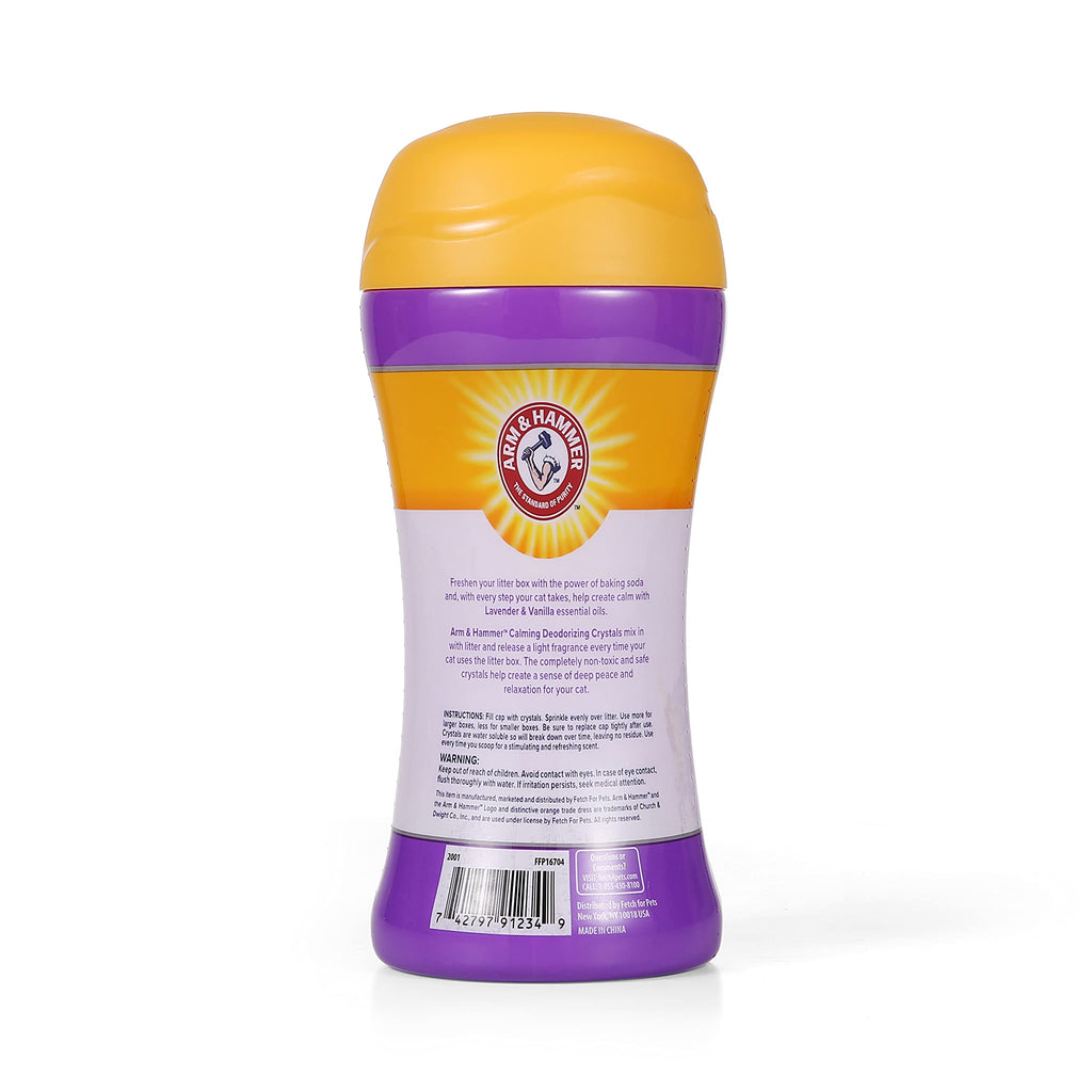 Cat Litter Deodorizing Crystals with Baking Soda, Lavender and Vanilla Scent, 15 Oz - 2 Pack R796819