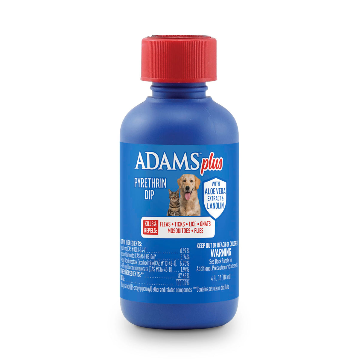 Plus Pyrethrin Flea Dip For Dogs and Cats 4 Fl oz E83848