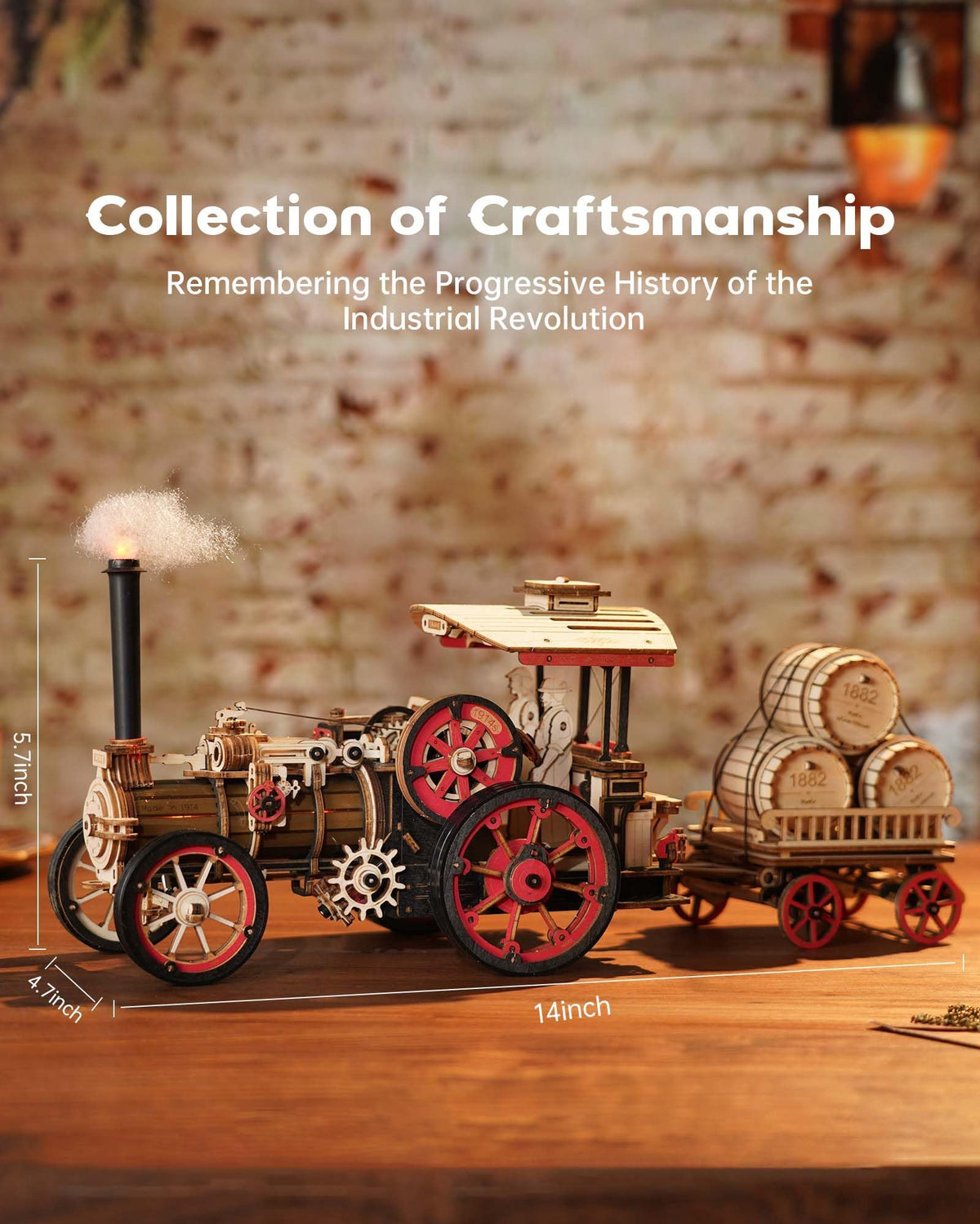 3D Puzzle 469pcs Wooden Mechanical Assembly Model Kit Y4993