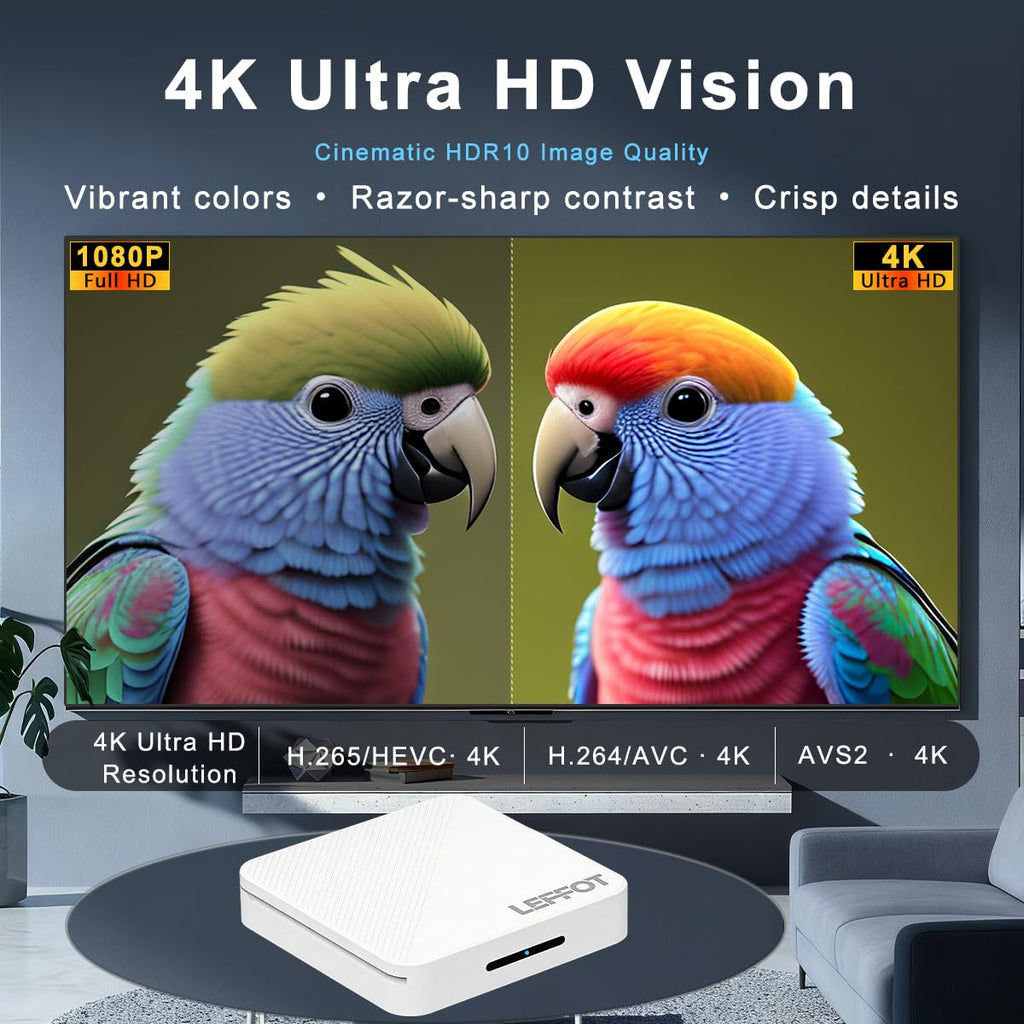 Android 14.0 4K Ultra HD TV Box M496