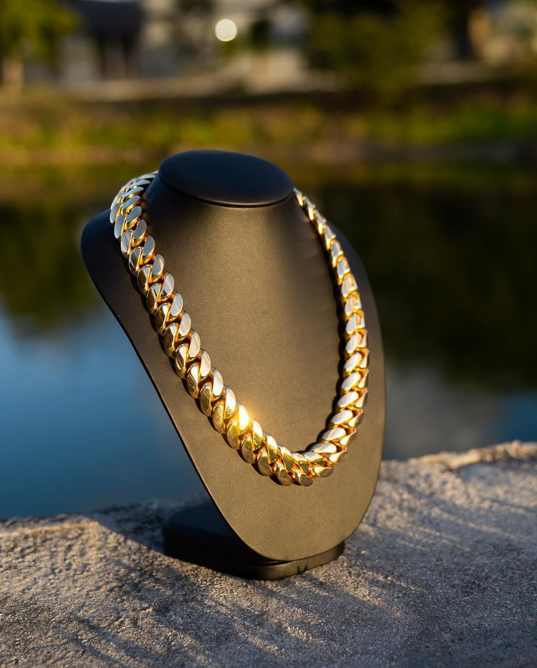 Stainless Steel Cuban Link Chain Necklace P33996