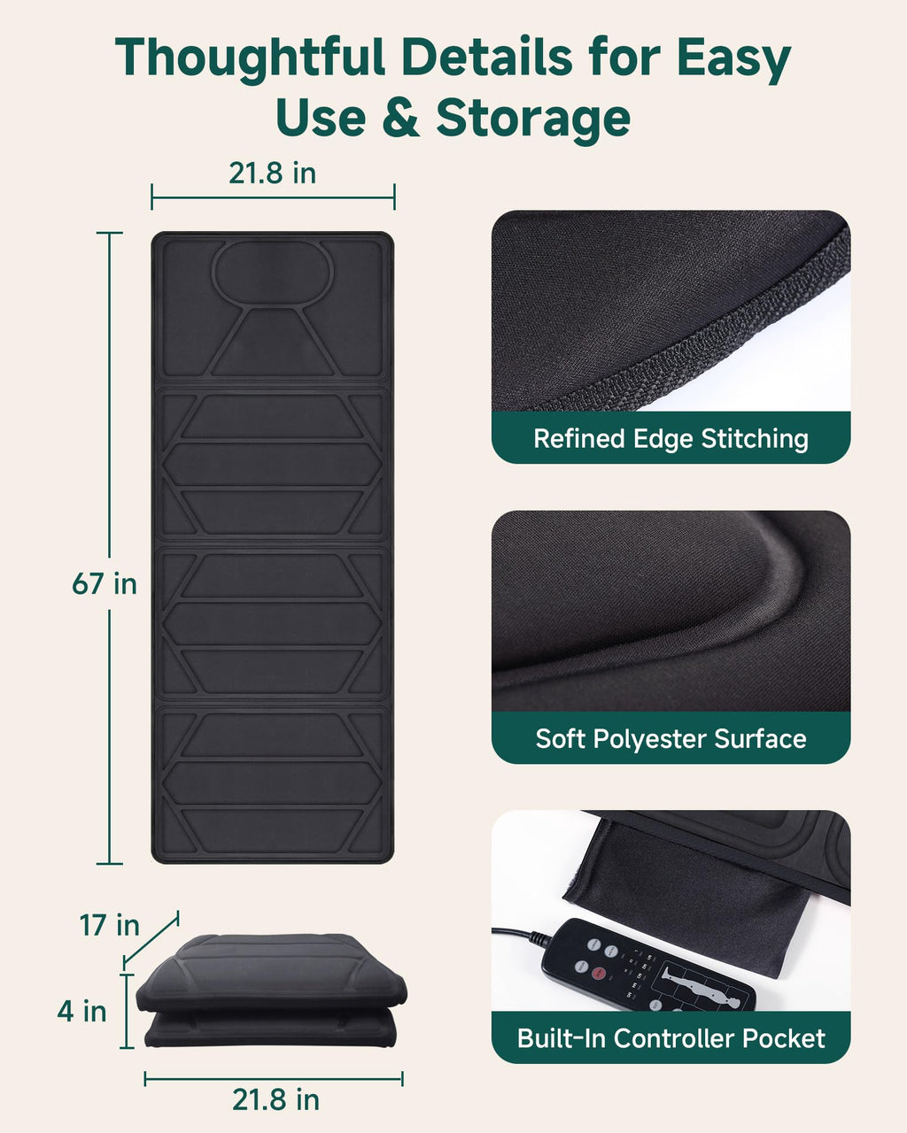 Full Body Massage Mat with Heat T519383