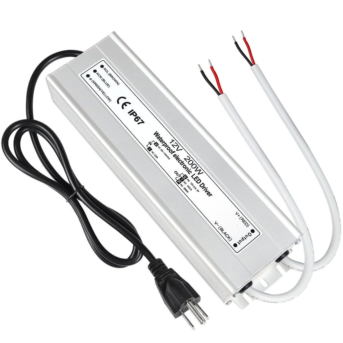 200 Watts Waterproof IP67 LED Driver 12V DC Power Supply V559