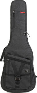 Lightweight Electric Guitar Gig Bag with Back Pack Straps and Rubberized Base, Charcoal Black P2035
