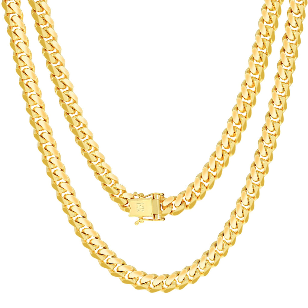 14k Yellow Gold Cuban Link Chain Necklace P357514