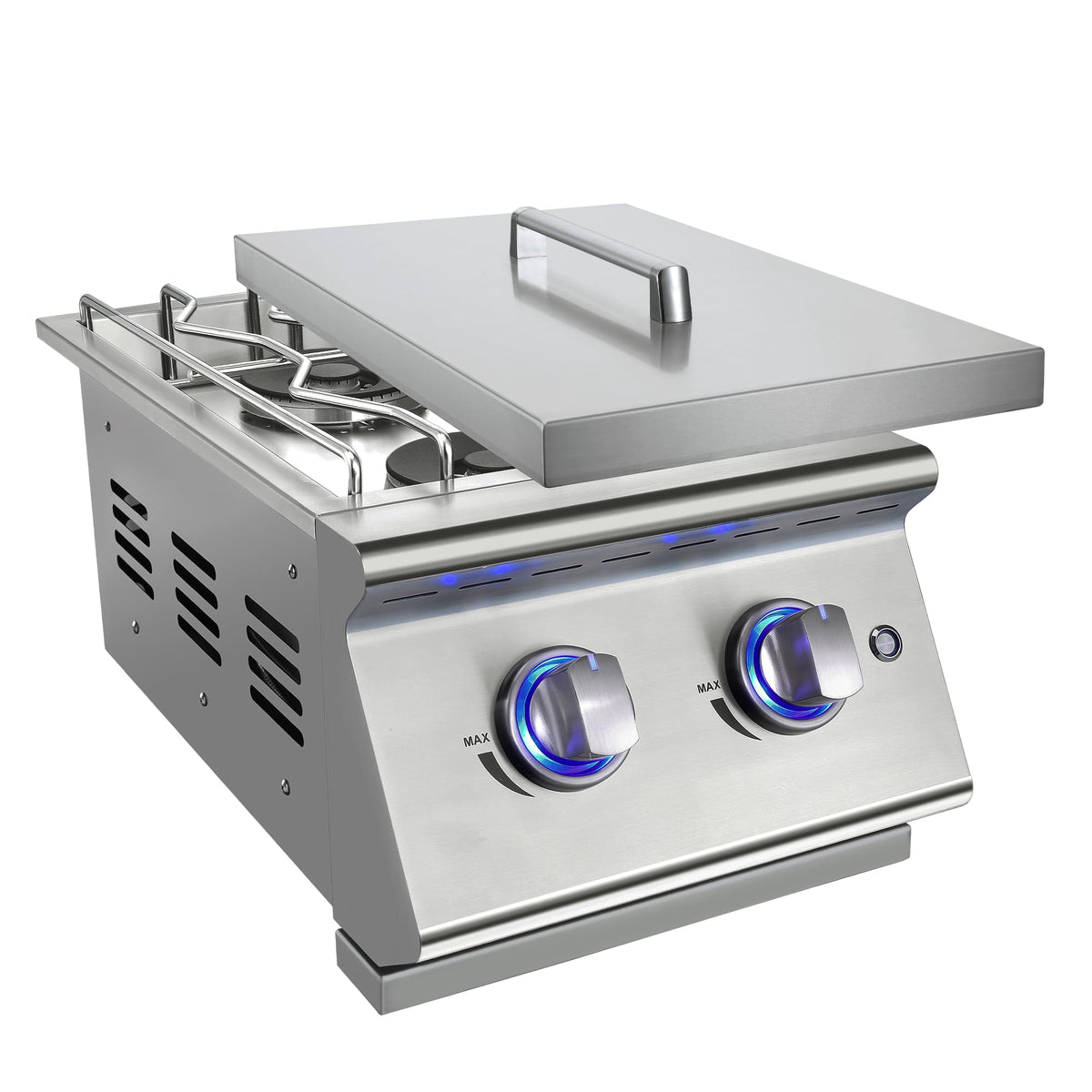 Double Grilling Side Burners 304 Stainless Steel 2 * 15,000BTU N148