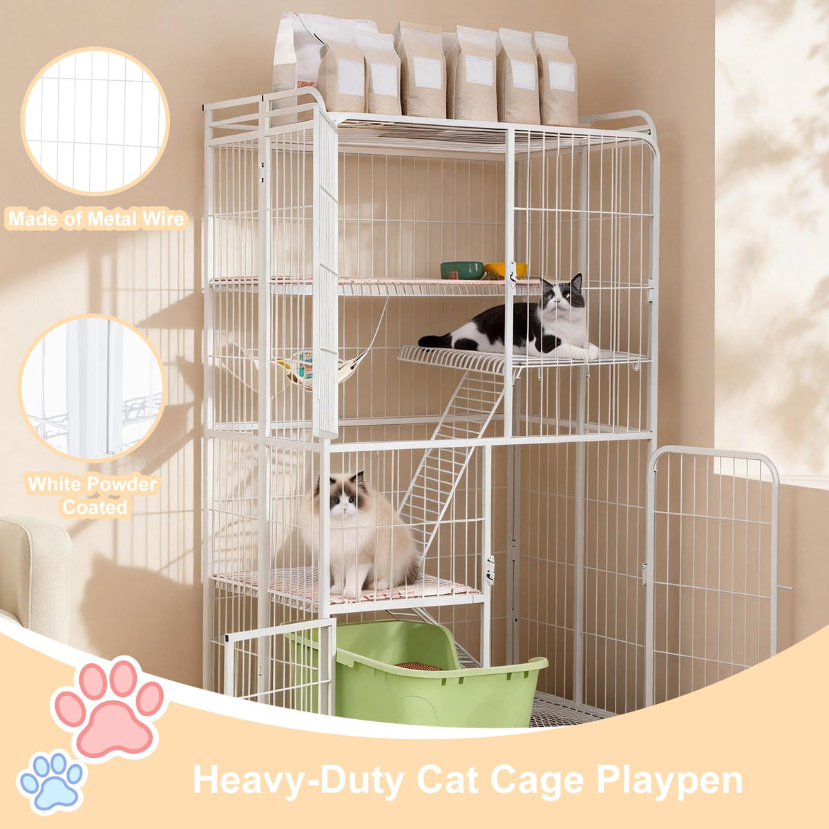 4 Tier Indoor Cat Playpen B1544