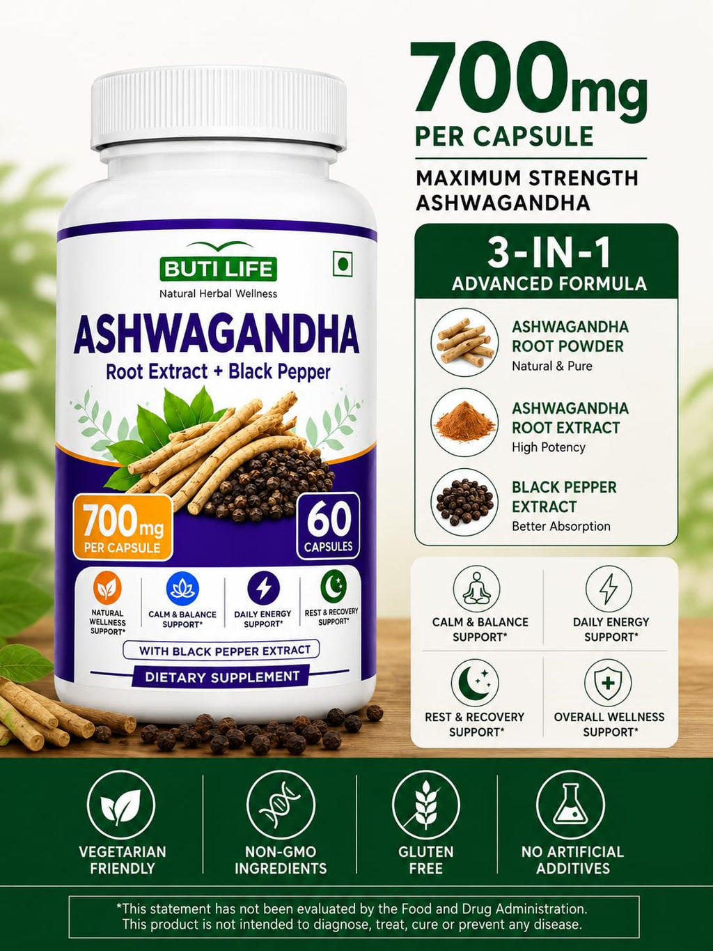 Ashwagandha Supplements 700mg F559