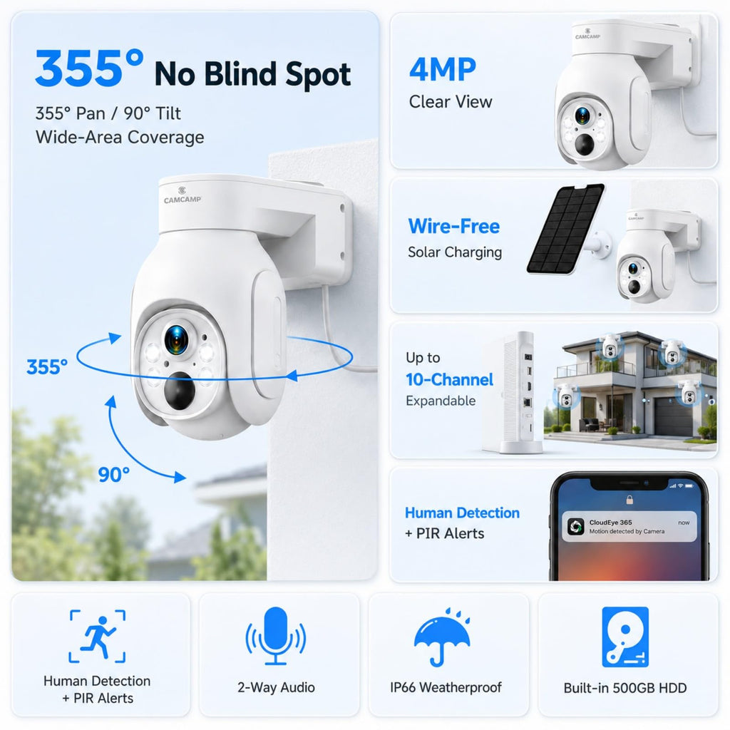 Solar Security Cameras Wireless Outdoor 4 Pack F993