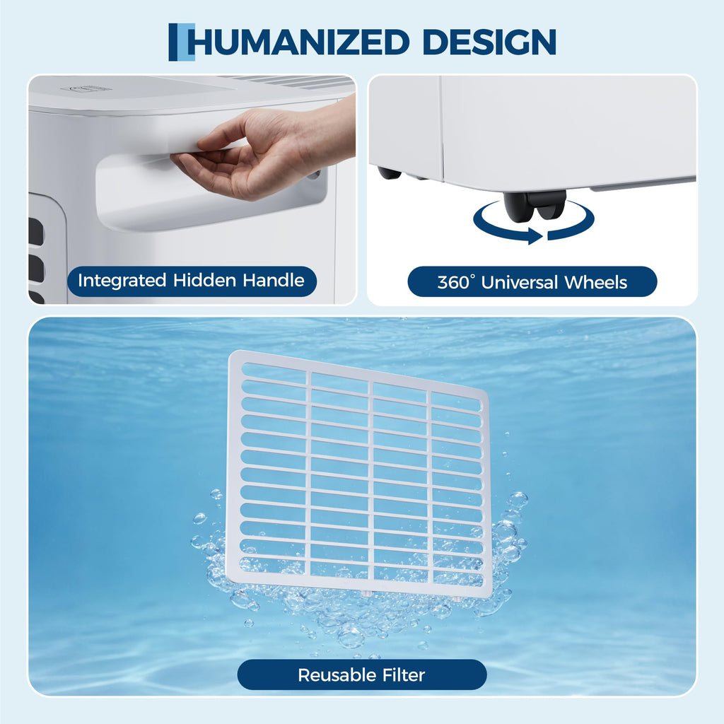 50-Pint Dehumidifier with 2.4Gal Water Tank T1745