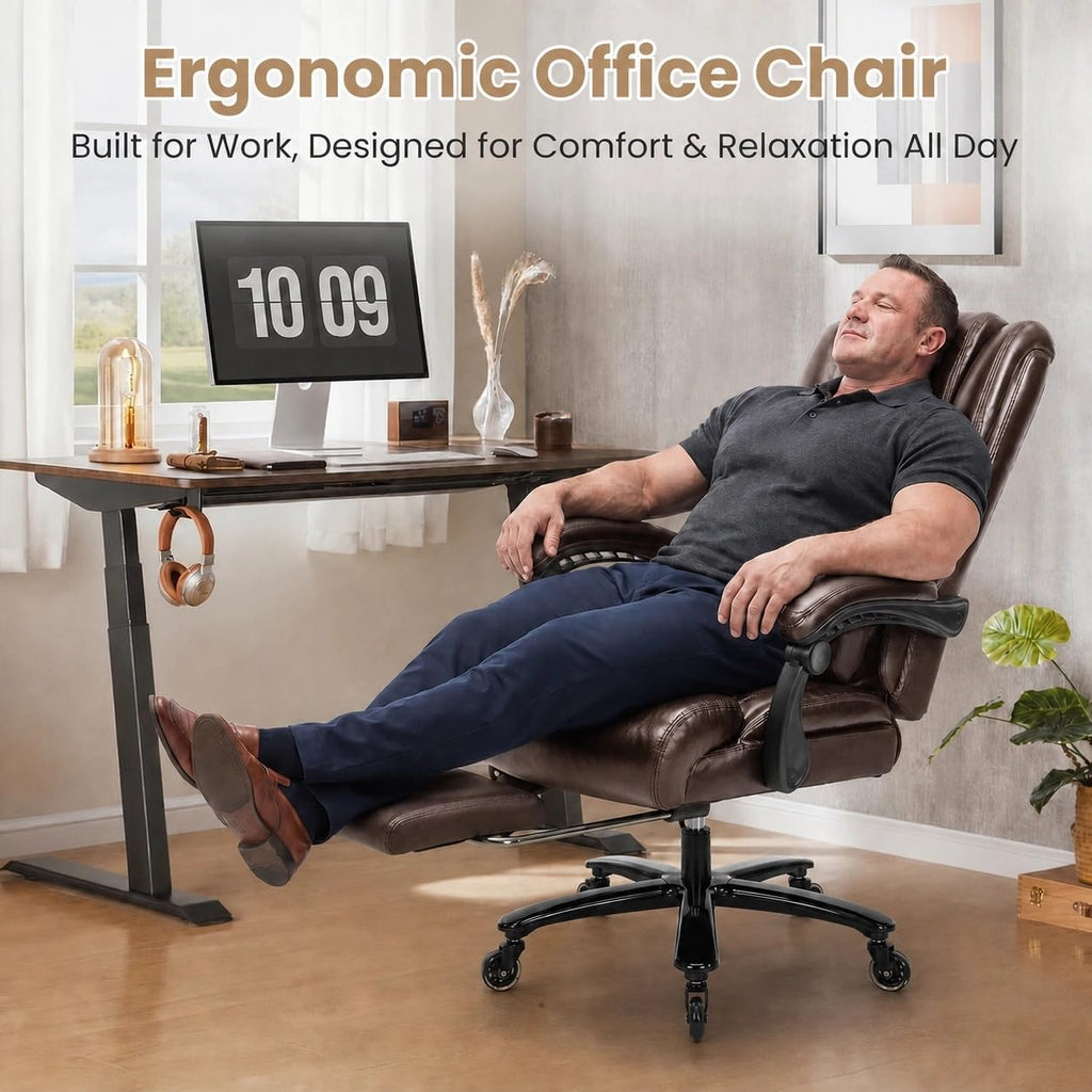 Big and Tall Office Chair with Footrest I5854