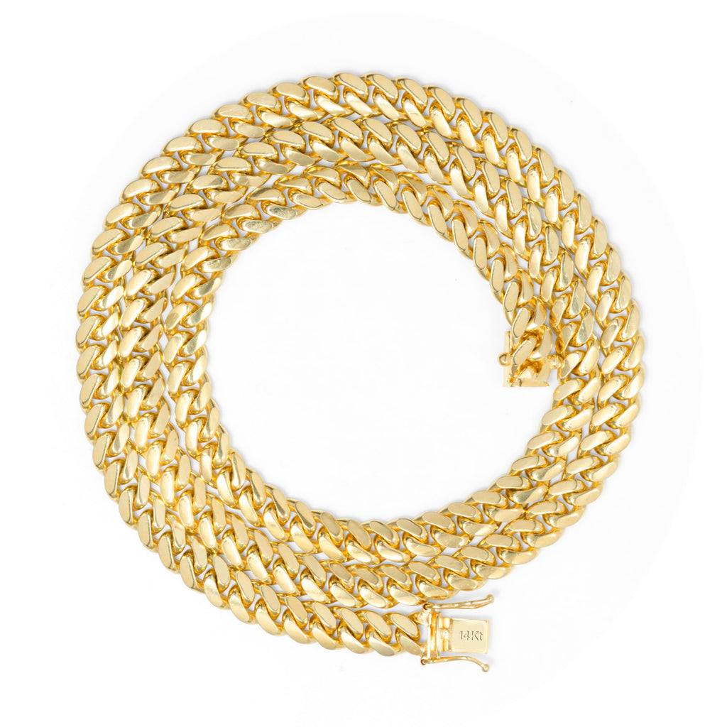 14k Yellow Gold Cuban Link Chain Necklace P357514