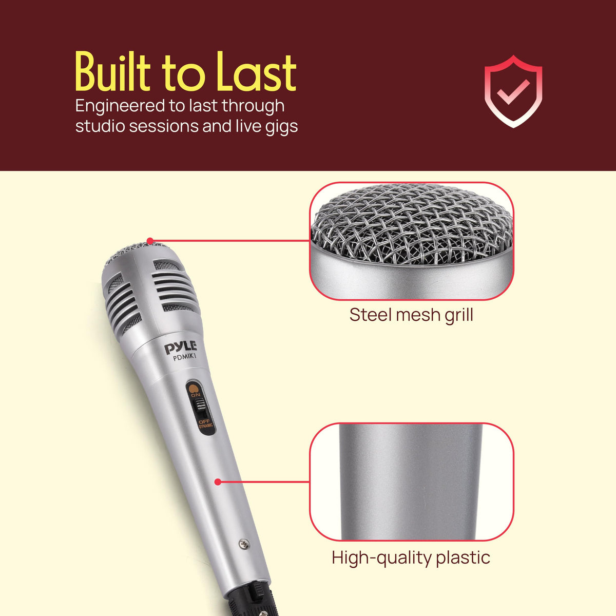 Wired Dynamic Handheld Microphone with XLR Cable C737315