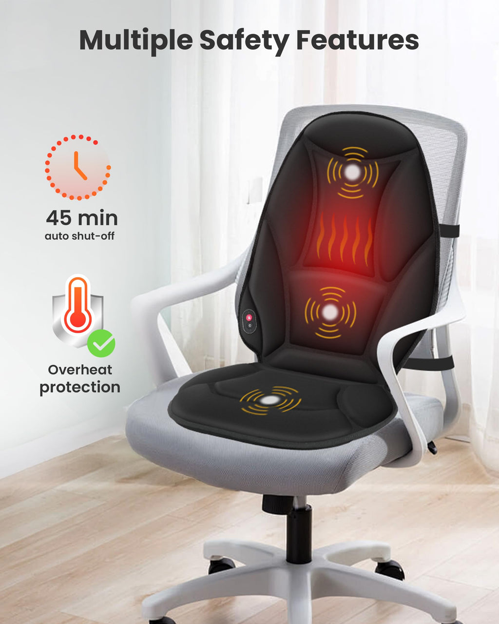 Vibration Back Massager with Heat V376