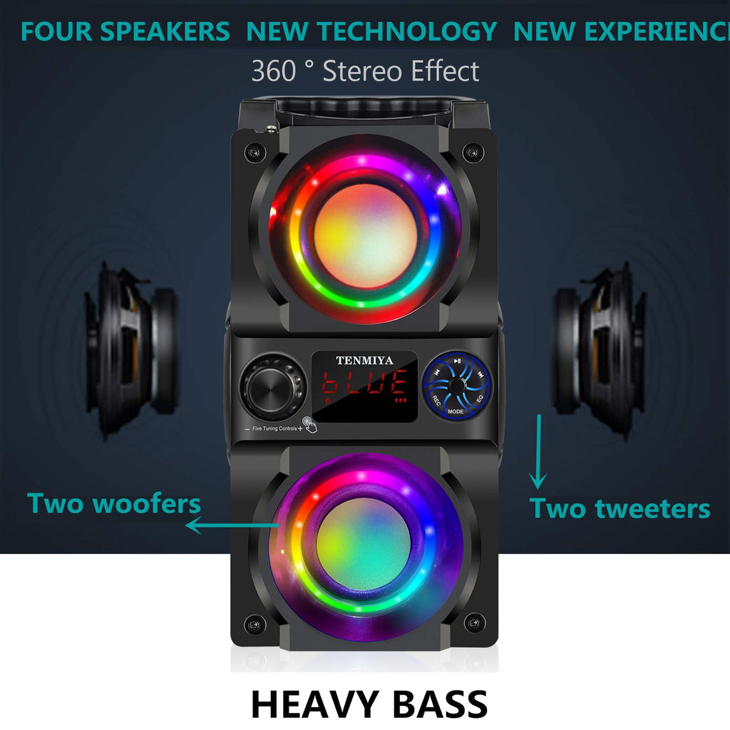 40W Portable Bluetooth Speaker with Lights and FM Radio K175512