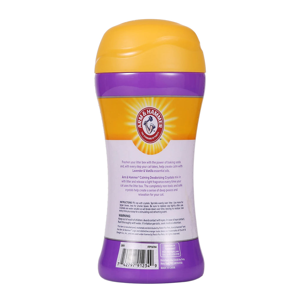 Cat Litter Deodorizing Crystals with Baking Soda, Lavender and Vanilla Scent, 15 Oz - 2 Pack R796819