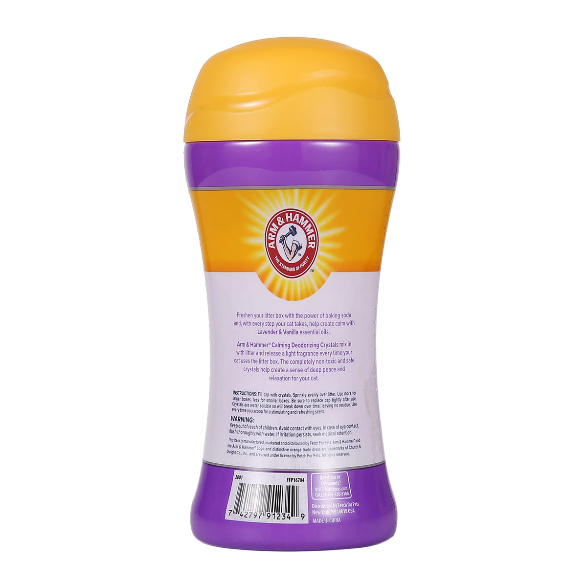 Cat Litter Deodorizing Crystals with Baking Soda, Lavender and Vanilla Scent, 15 Oz - 2 Pack R796819