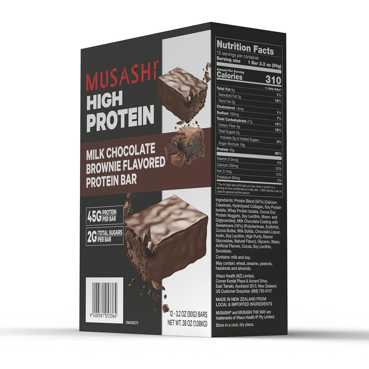High Protein Bar Milk Chocolate Brownie F818