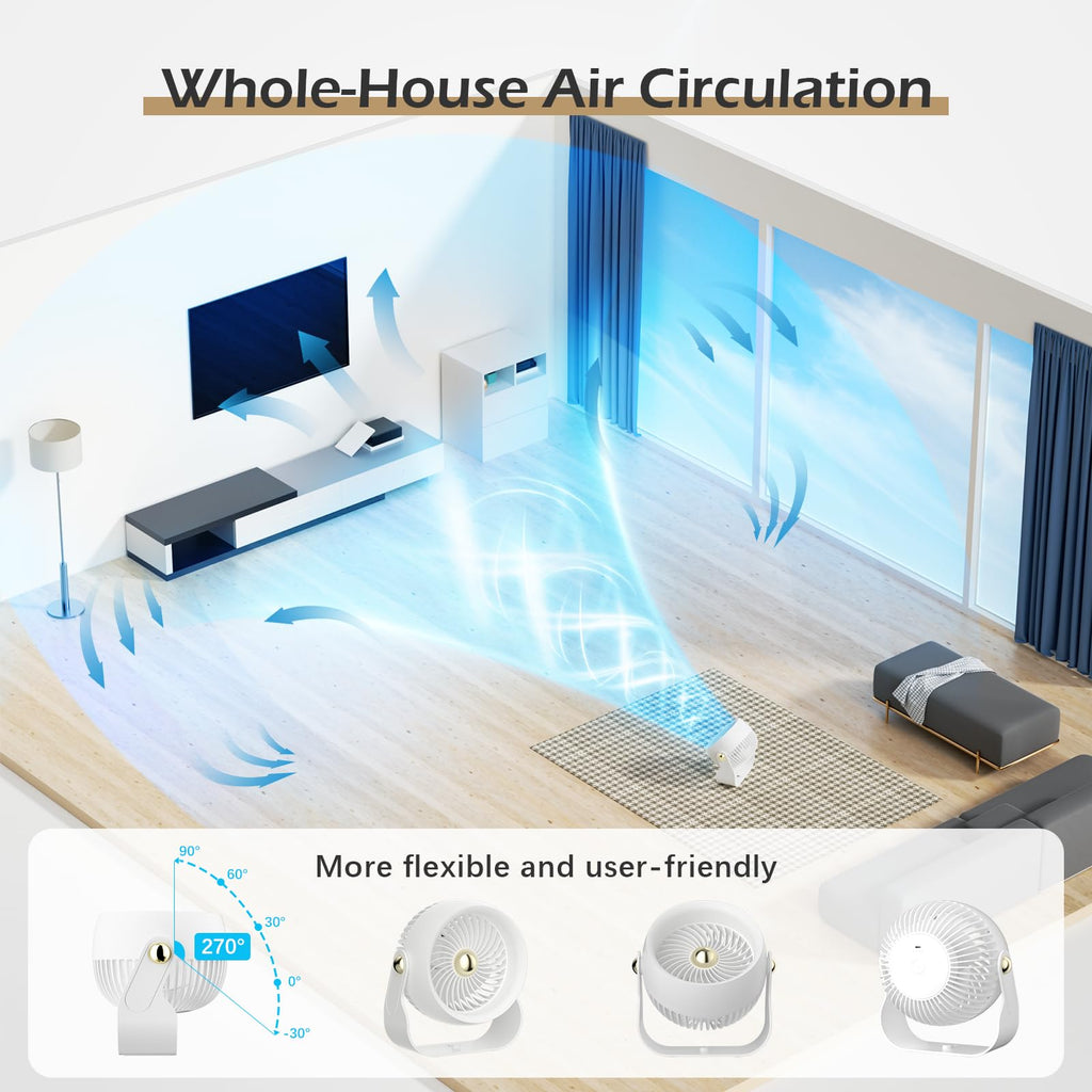 Portable Rechargeable 8 Inch Desk Fan J10989