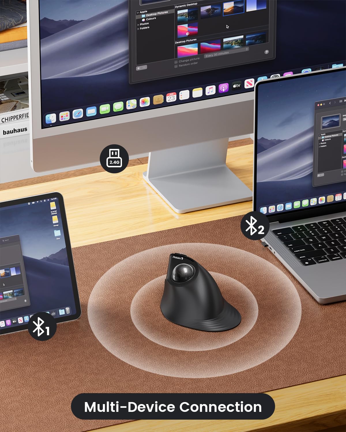 Wireless Vertical Trackball Mouse T849834