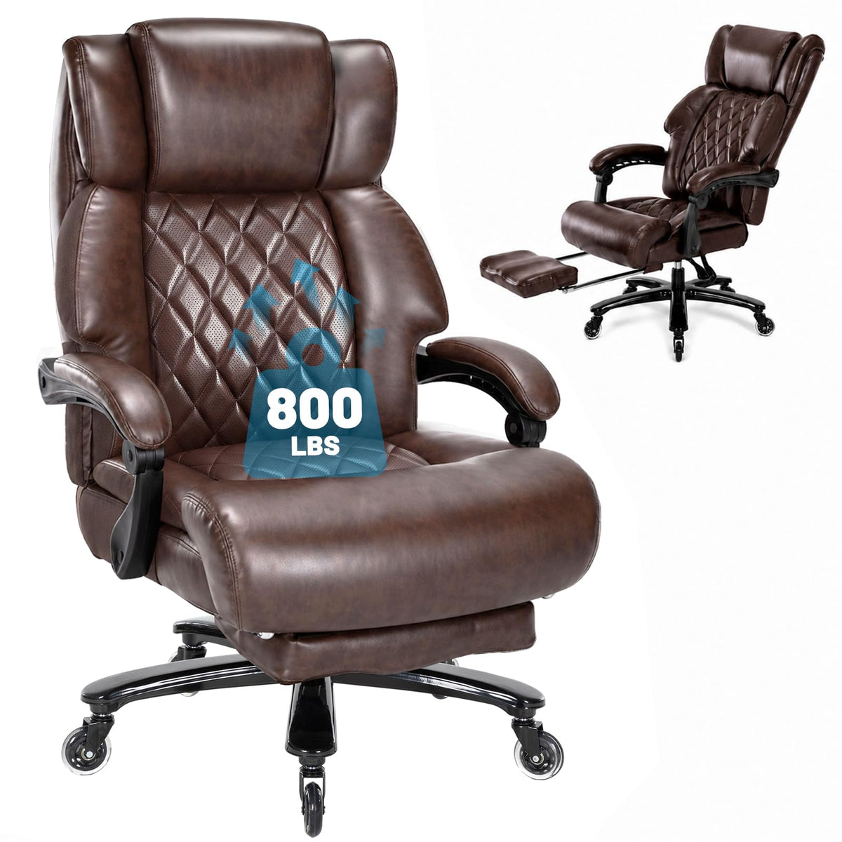 Big and Tall Office Chair with Footrest I5854