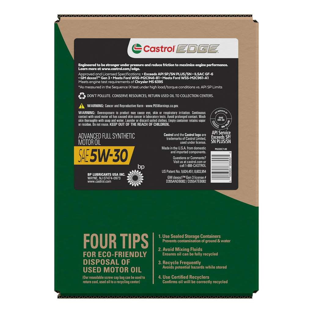 5W-30 Full Synthetic Motor Oil, 5 Quarts H84568