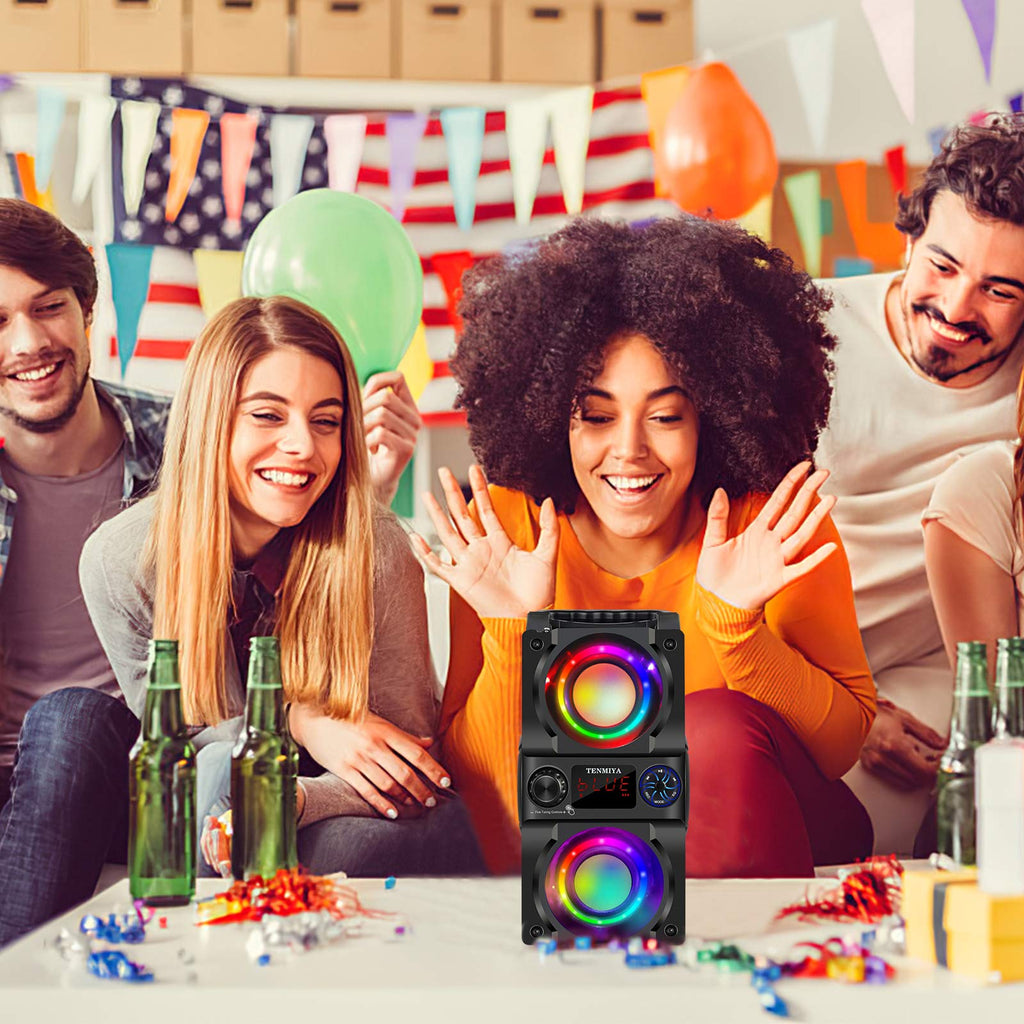 40W Portable Bluetooth Speaker with Lights and FM Radio K175512