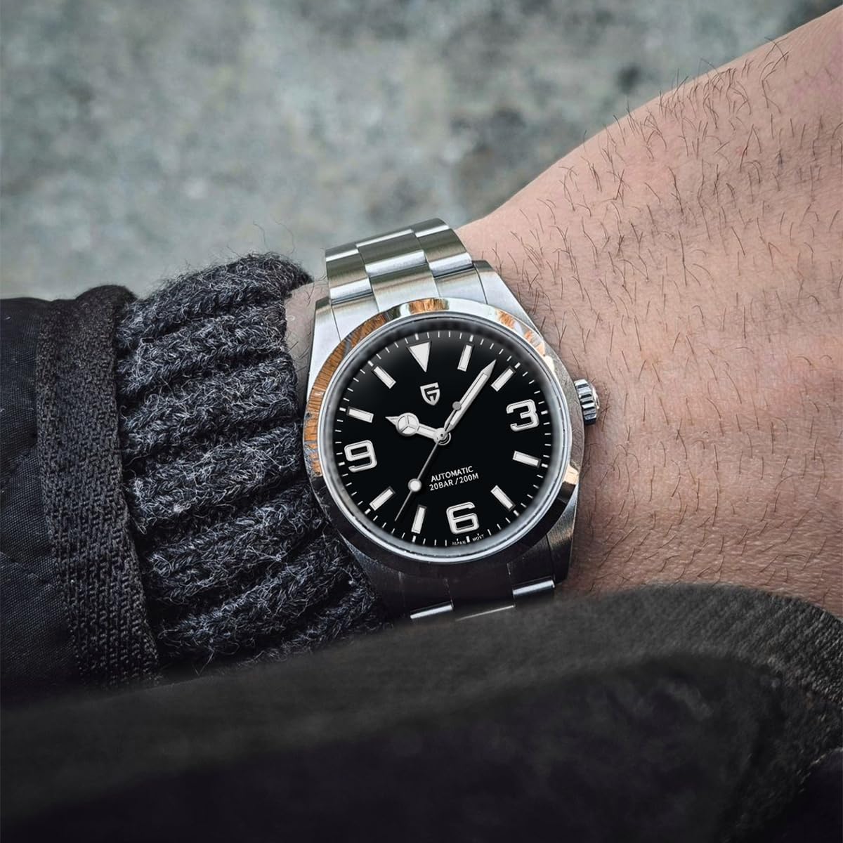 Automatic Diver Watch Sapphire Glass Stainless Steel 40MM Waterproof Wrist Watch O2349