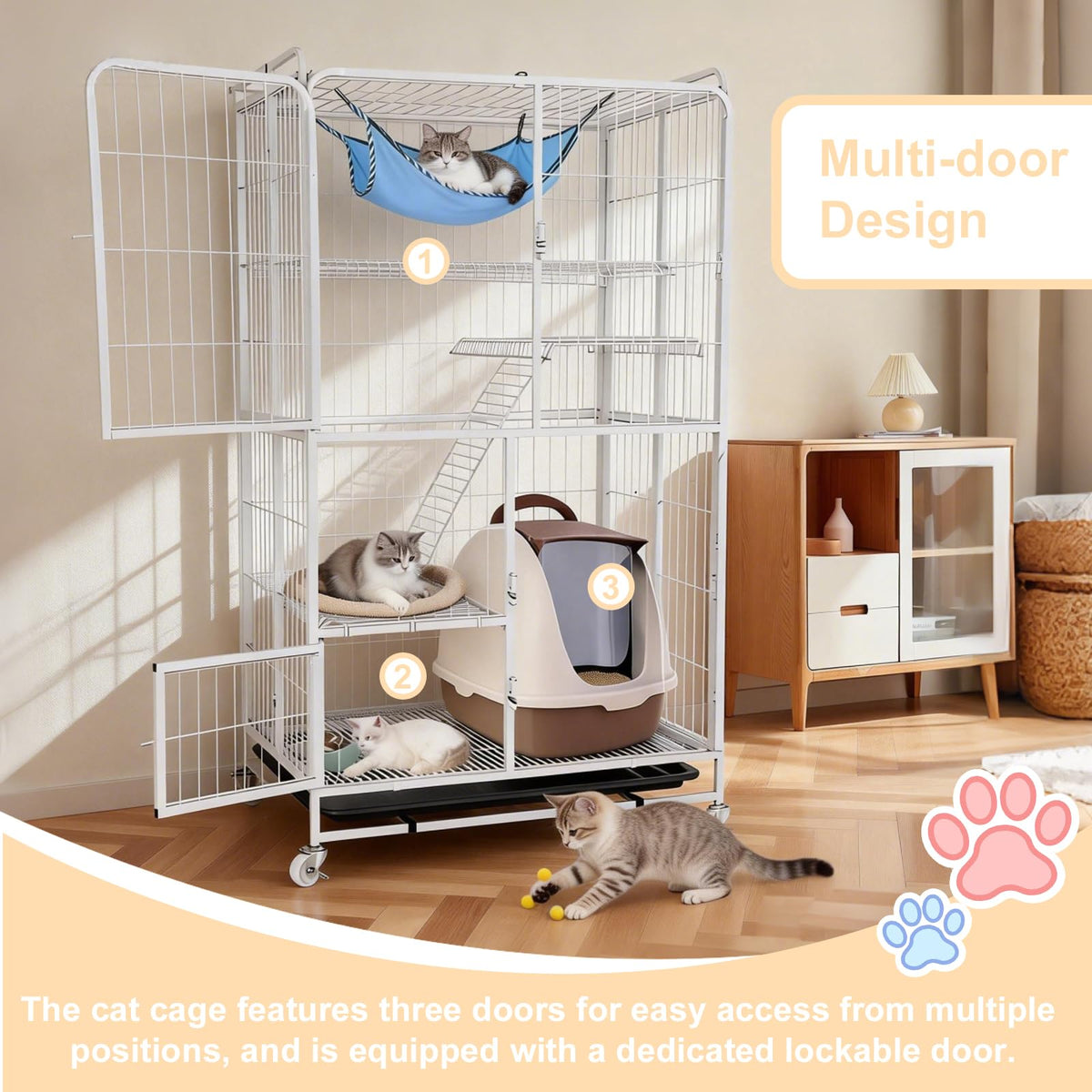 4 Tier Indoor Cat Playpen B1544