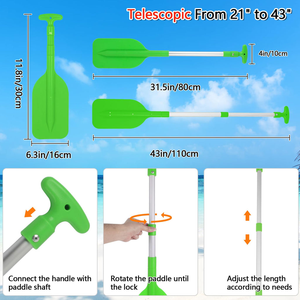 Telescoping Boat Paddle 2 Pack, 21"-43" Adjustable B5046