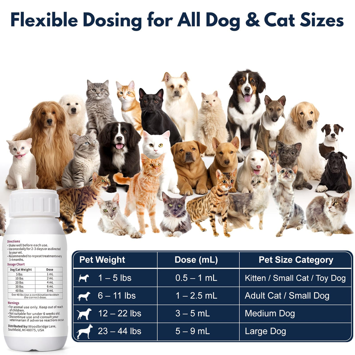 Dewormer Liquid for Dogs & Cats, 100ml C202