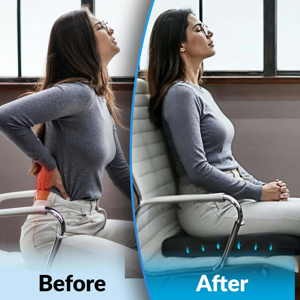 Memory Foam Gel Seat Cushion with Extra Cover B857945