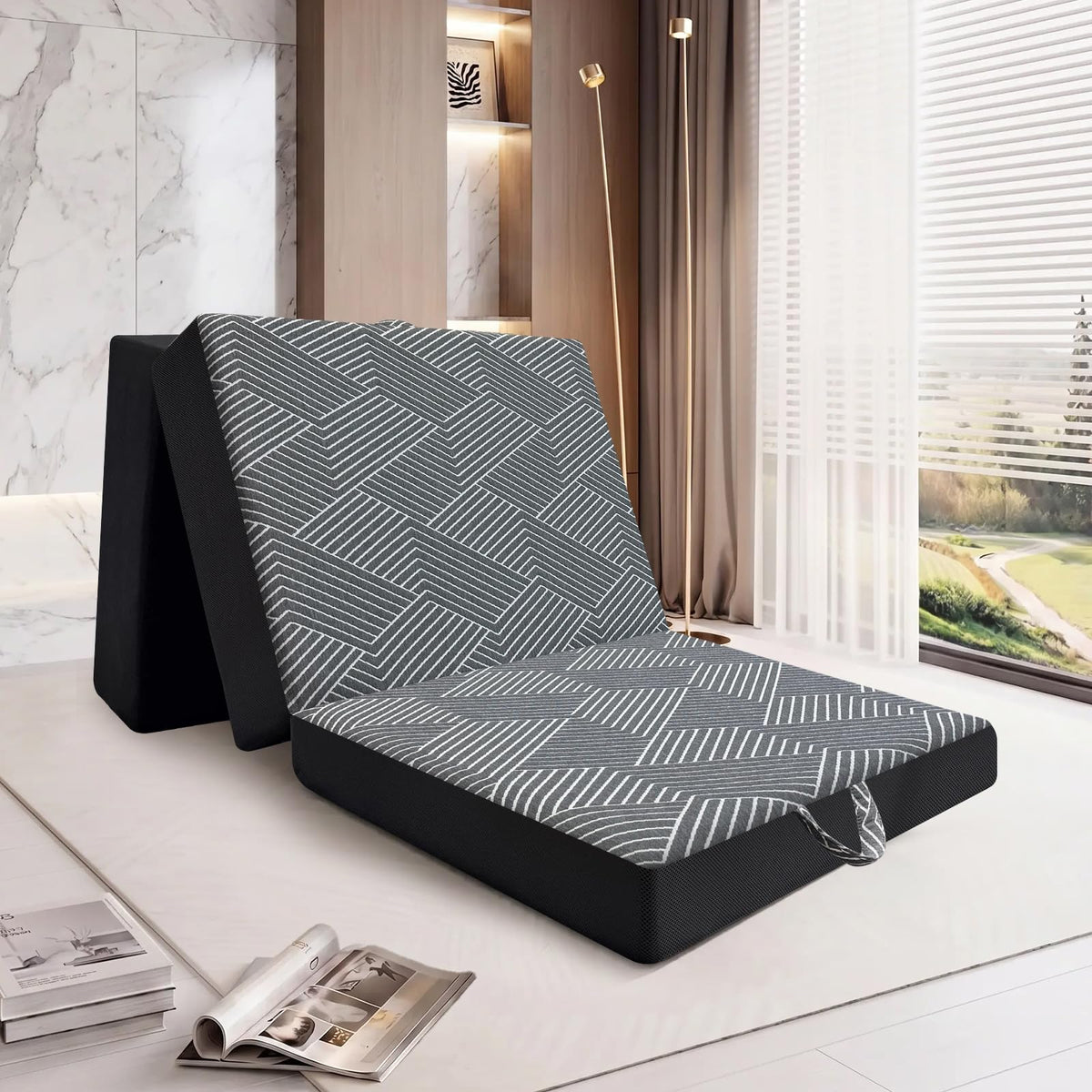 Memory Foam Tri Folding Mattress Twin Size 4 Inch U820