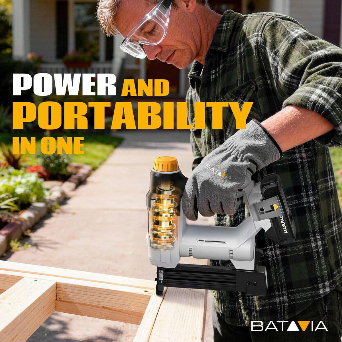 20V Cordless 18GA 2-in-1 Brad Nailer & Stapler O835