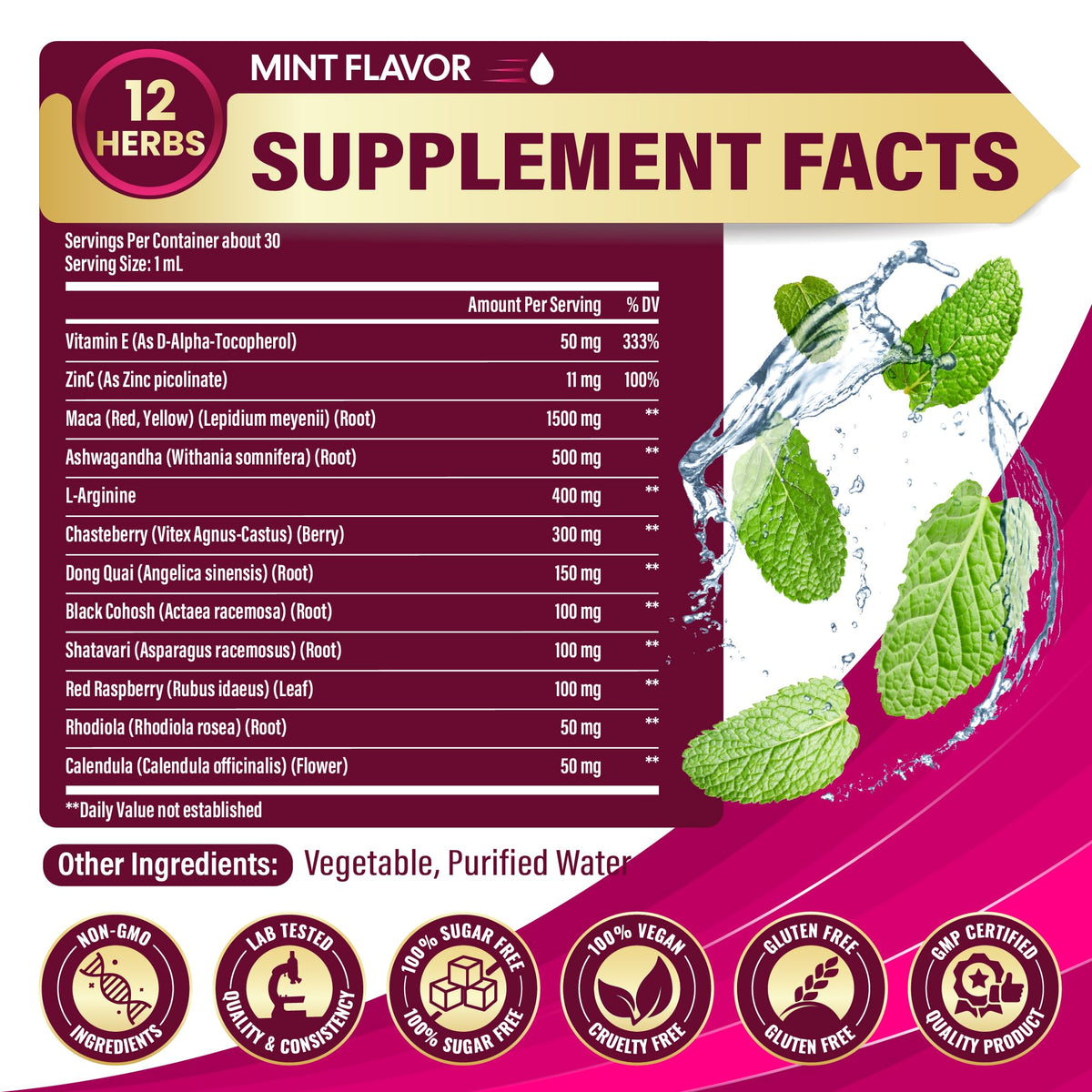 Maca Root Liquid Drops with Ashwagandha 1 Fl Oz H4908