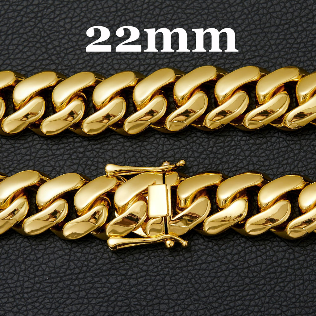 Stainless Steel Cuban Link Chain Necklace P33996